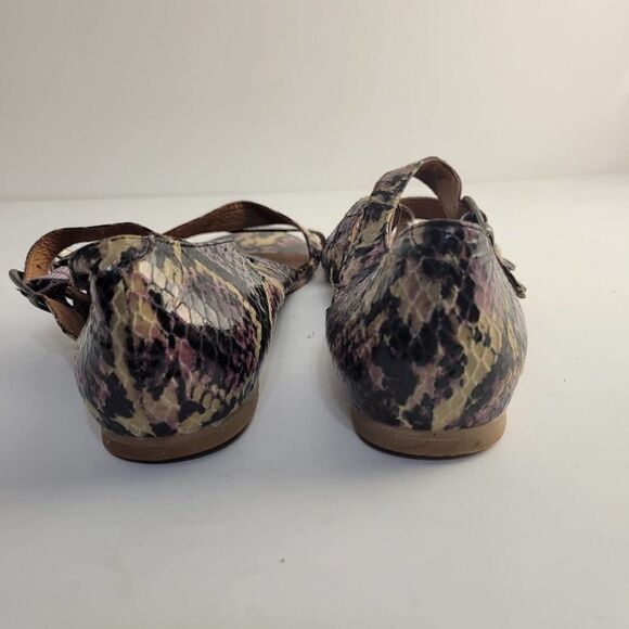 Jeffrey Campbell Cayman flat strappy sandals snakeskin print fairy grunge 7 - Picture 2 of 4